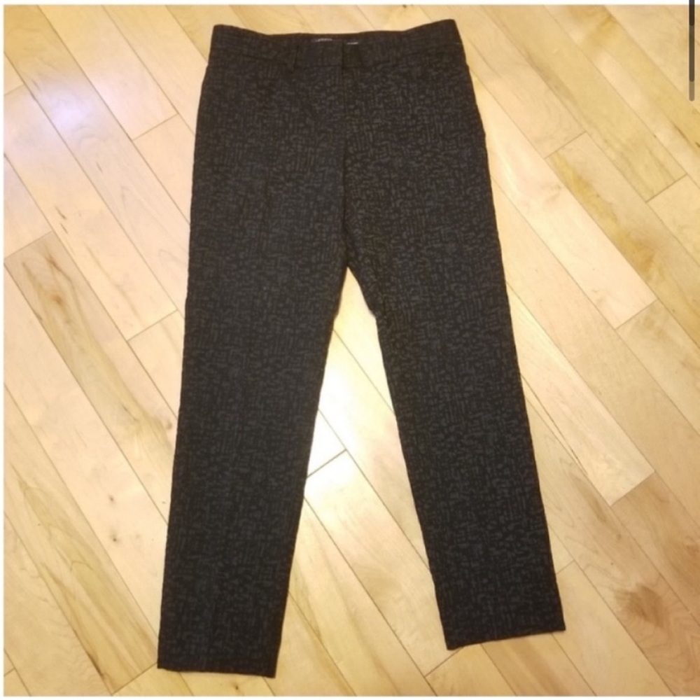 Lafayette 148 New York Textured Downtown black pants size four